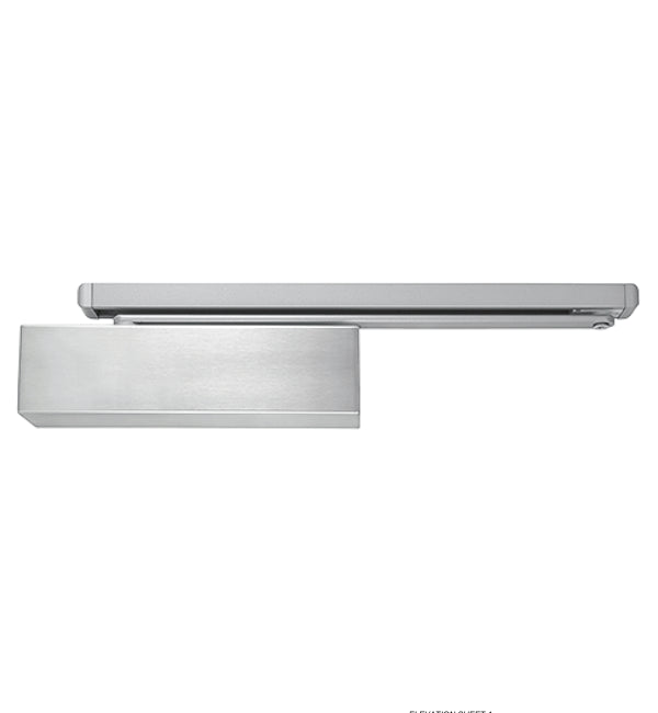 Hoppe Arrone AR6409 cam-action door closer with satin stainless steel finish